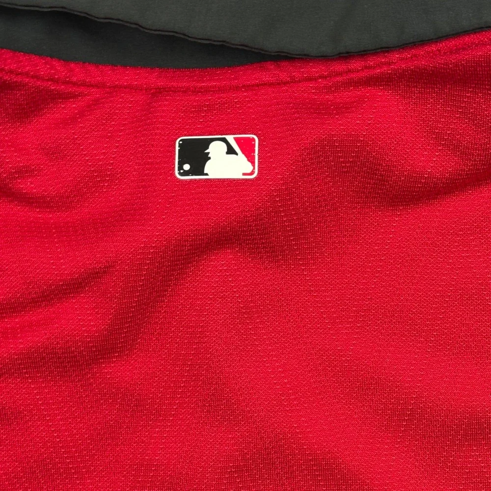 Nike Polo Shirt Mens Red Cincinnati Reds MLB Dri-Fit Performance Medium